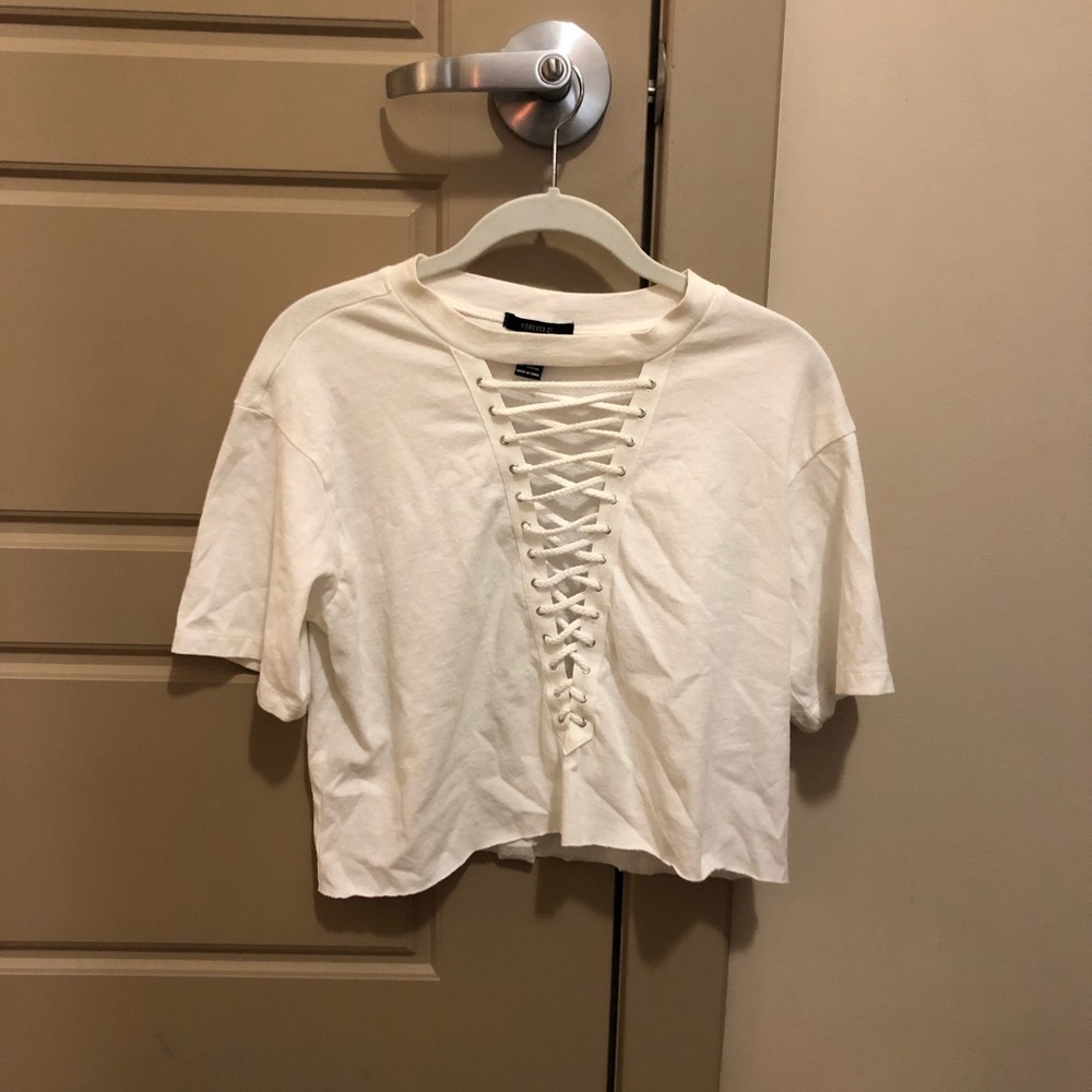 Forever21 lace up top
